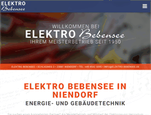 Tablet Screenshot of elektro-bebensee.de